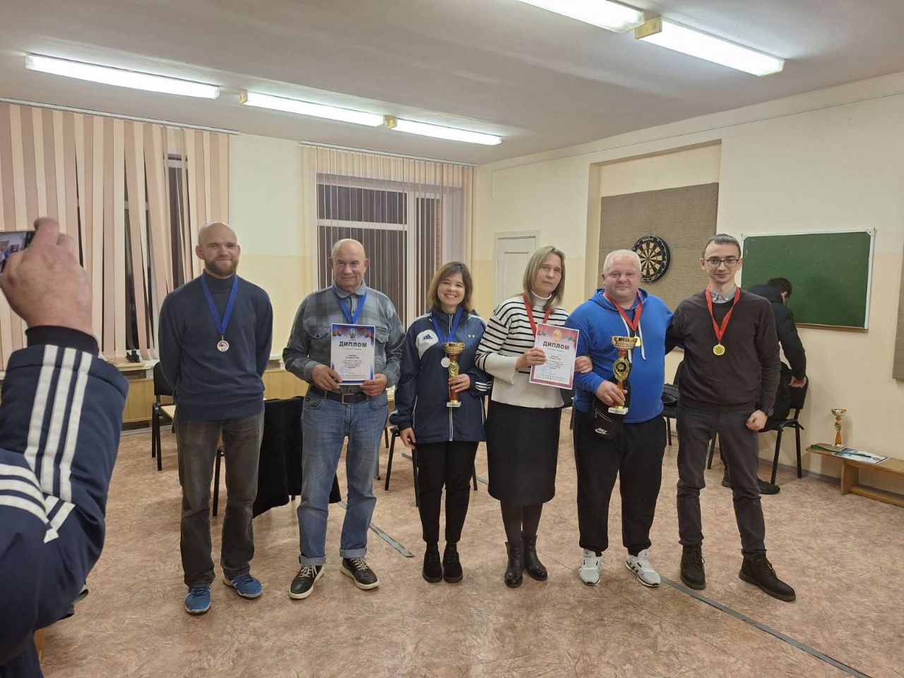 Победа в командных соревнованиях по шашкам!